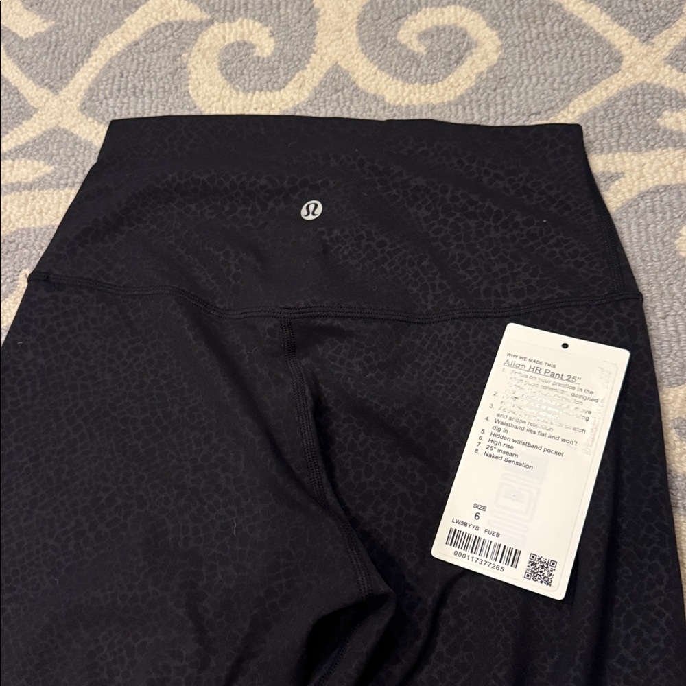 ⚫️ Lululemon Align HR Pant 25" Code Emboss Black - Picture 9 of 9